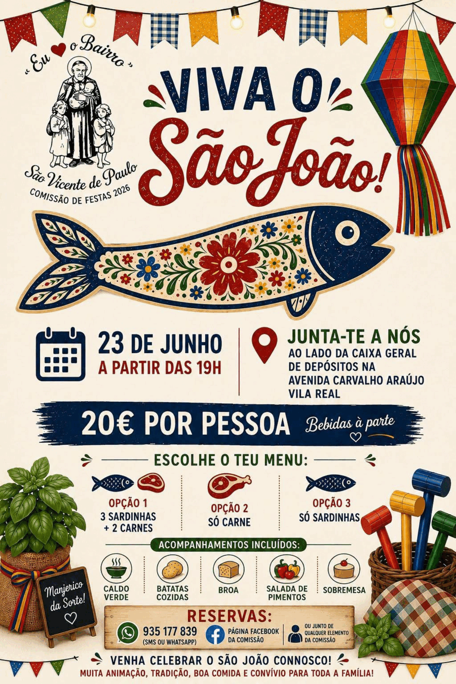 Cartaz Viva o São João, realizado em Vila Real